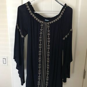 Boho off the shoulder tunic